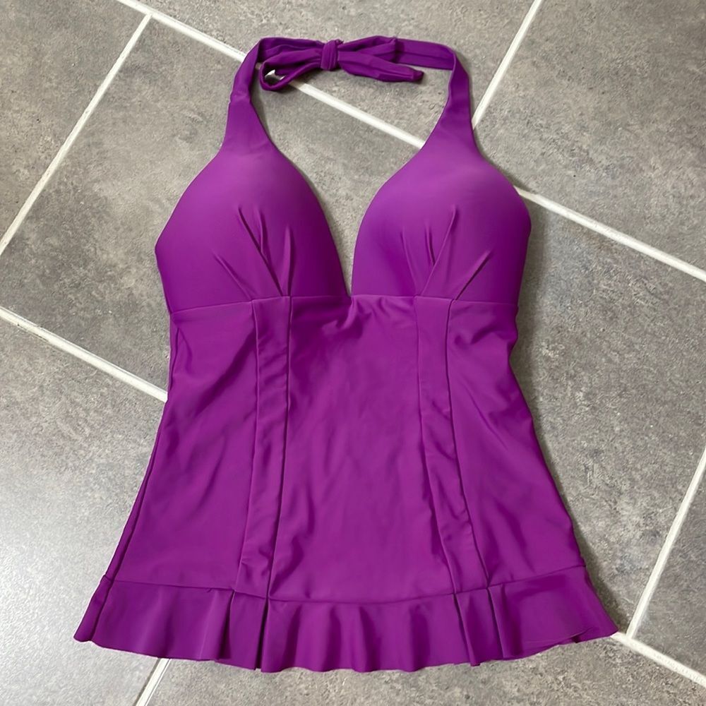 Shore Shapes purple Tankini Top size 8